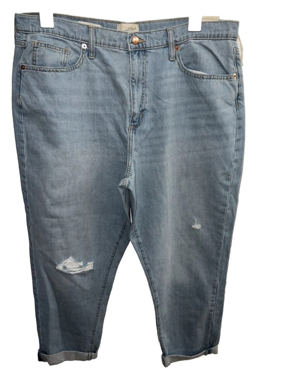 Universal Thread Size 14 Woman’s Light Denim Jeans Boyfriend New - Picture 1 of 7
